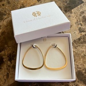 SOLD NIB House of Harlow 1960 Gold Hoop Earrings